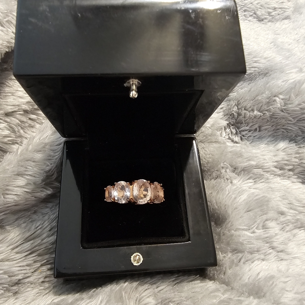 Chic Sterling Silver and Copper Women's Ring